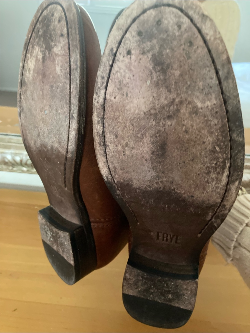 Frye Brown Leather Women's Ankle Booties - Picture 3 of 7